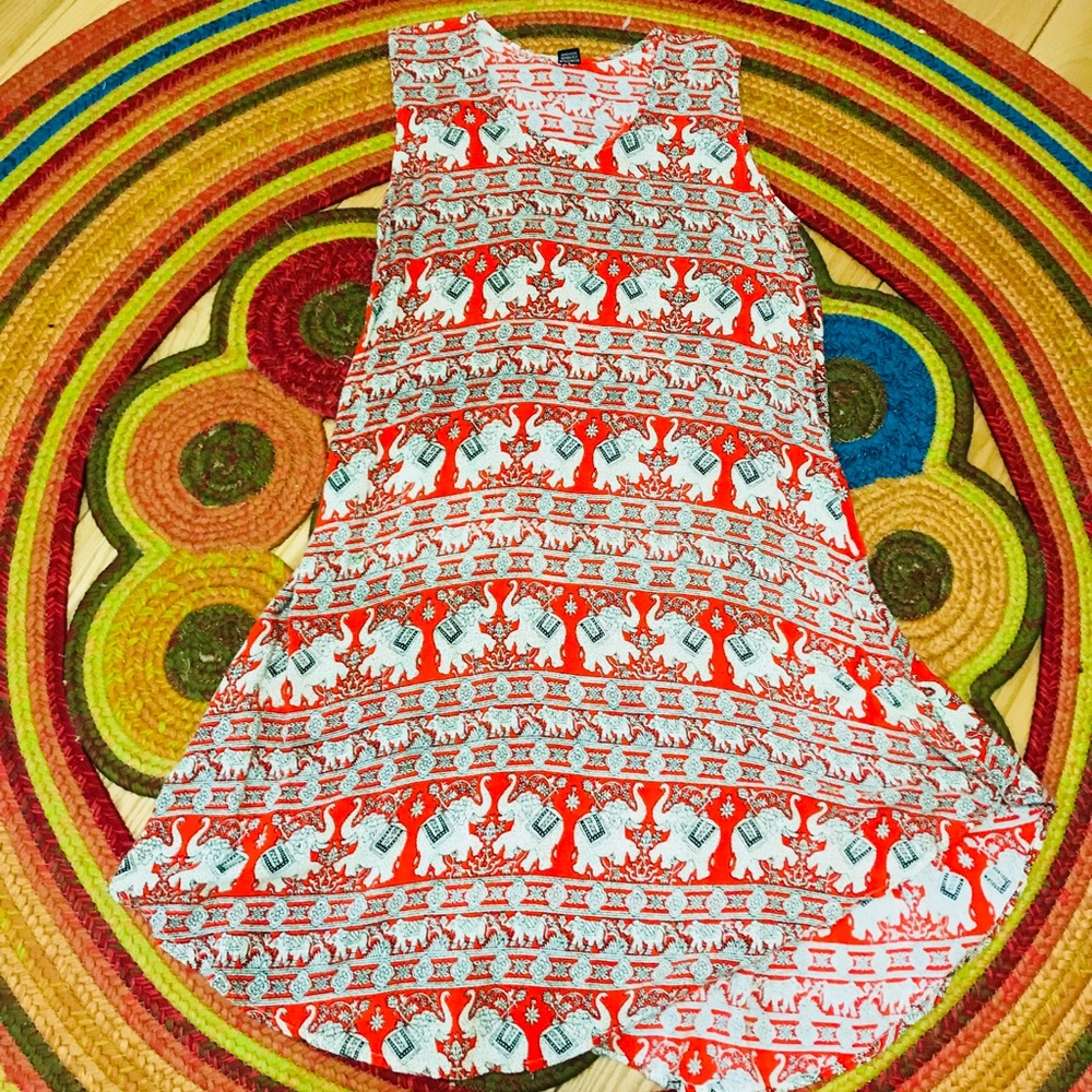 🐘Elephant Midi Dress, from India🐘